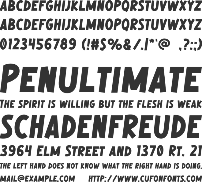 WHOAA font preview