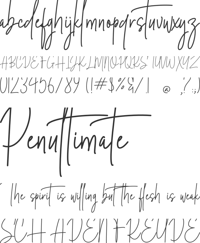 Silver Notes font preview