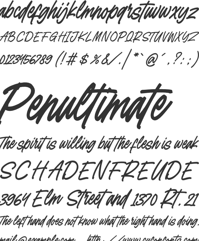 Reliable Wednesday font preview