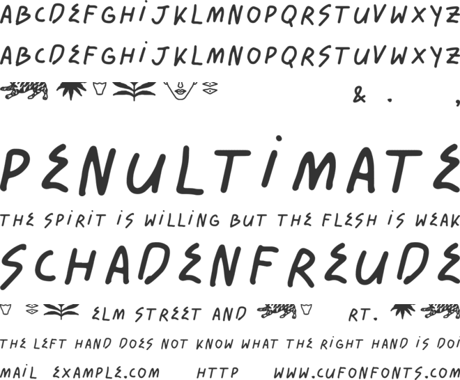 LE AMALFI Handwriting font preview