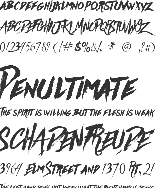 Againts font preview