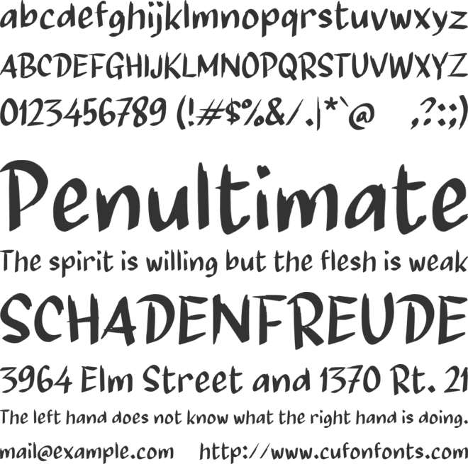 Paakery font preview