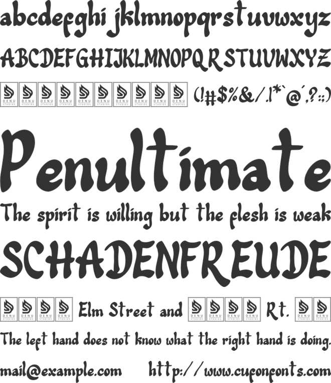 Thiemyshine font preview