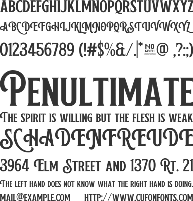 Bancher font preview