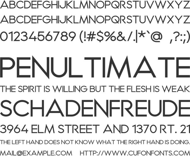 Adrostheus font preview