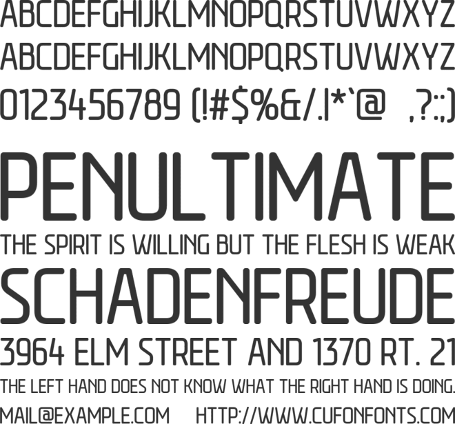 Danaela font preview