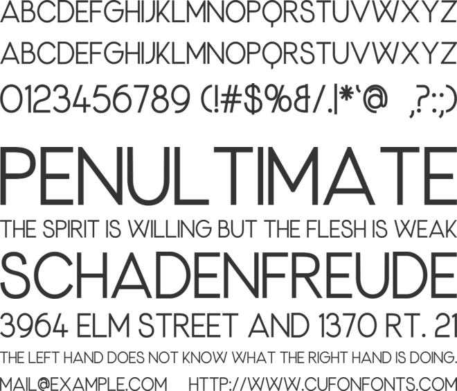 Promakhos font preview