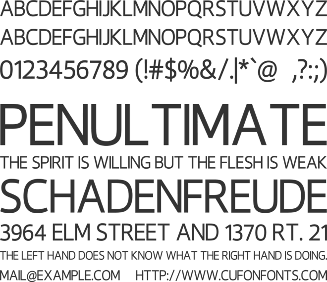 Hesperos font preview