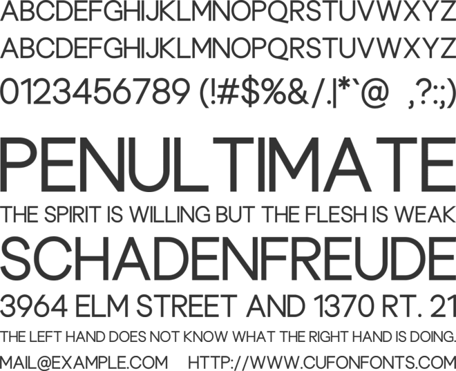 Callisto font preview