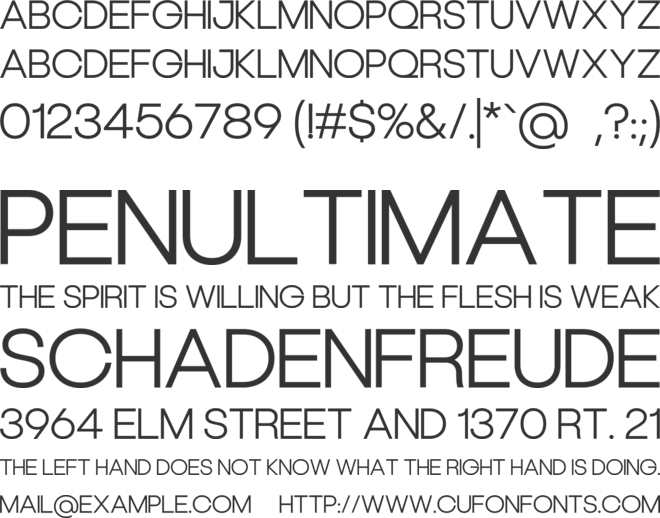 Phaetonius font preview