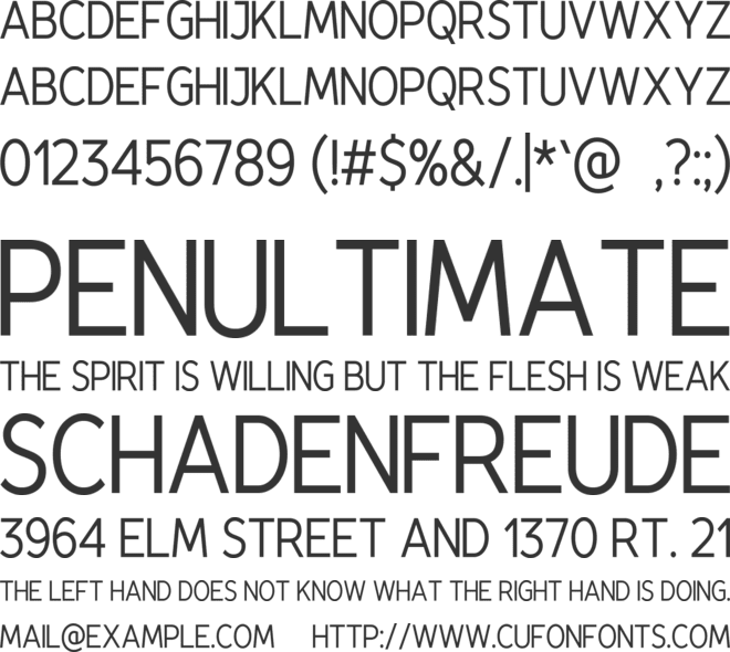 Heraklithos font preview