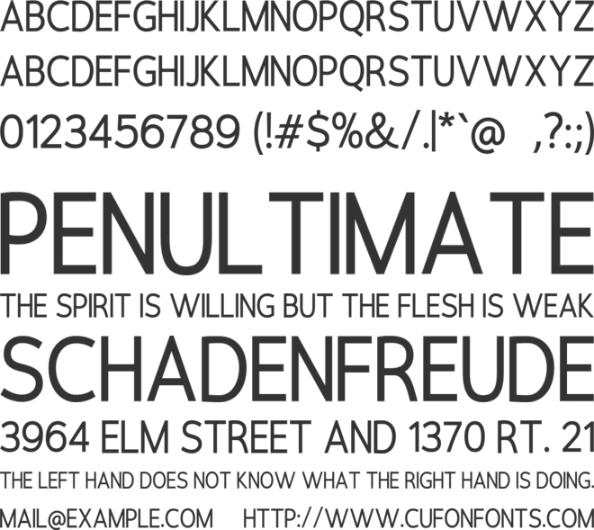 Theognis font preview