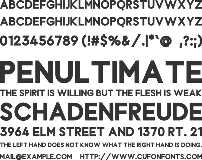 Waterfall font preview