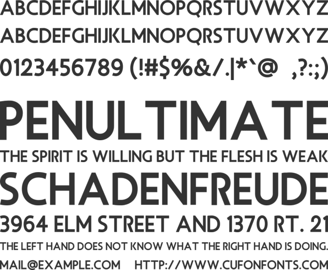 Protuze font preview