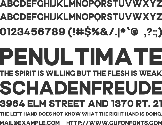 Zephyrous font preview