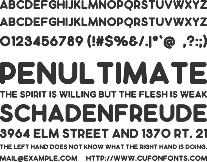 Moredith font preview