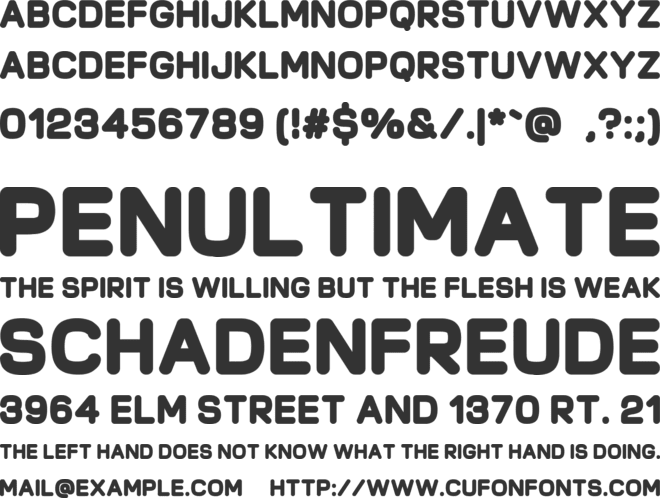 Hilemories font preview