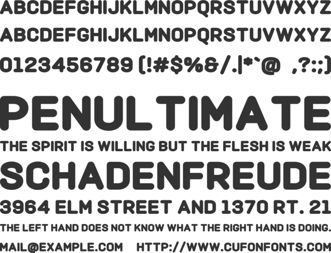 Boldhering font preview