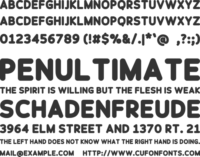 Cromentone font preview