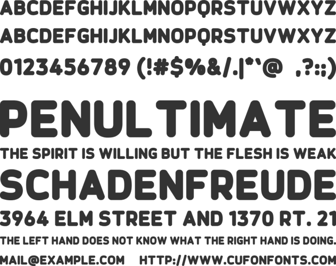 Superbold font preview