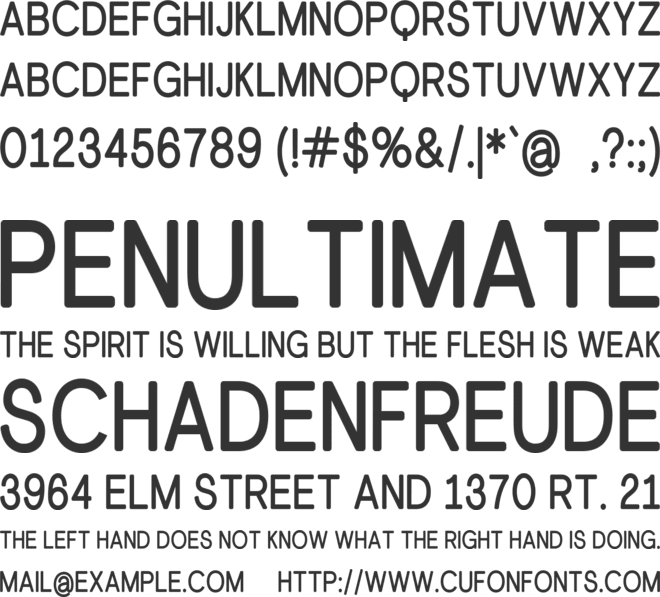 Lemonhad font preview