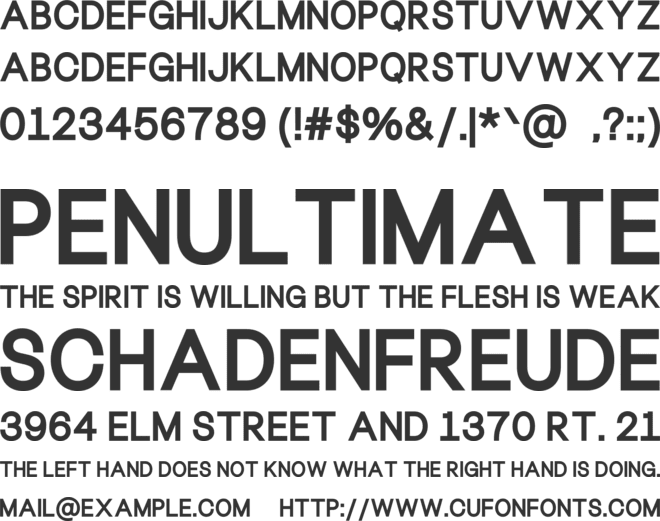 Mosphert font preview