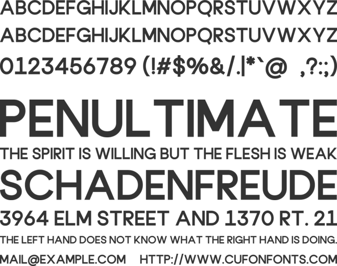 Mnemonic font preview