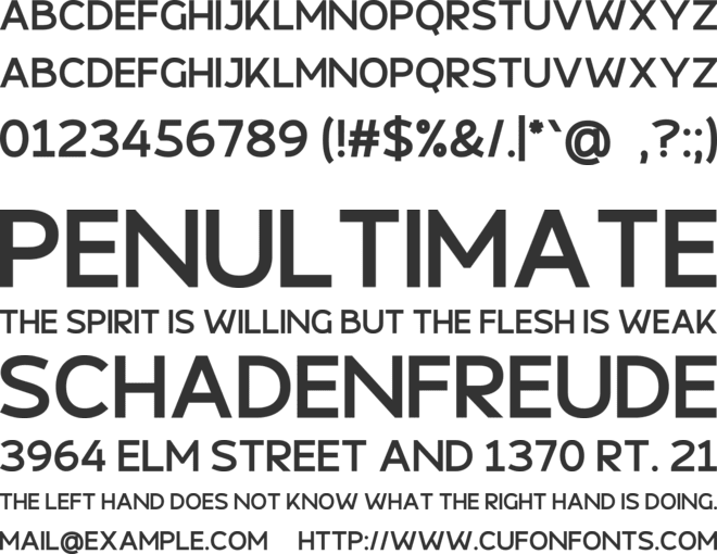 Volentina font preview