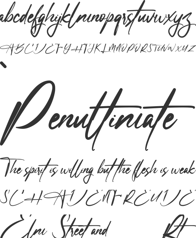 Bellagia font preview