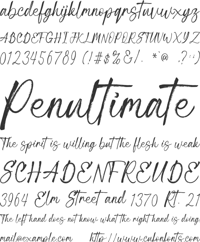 Right font preview