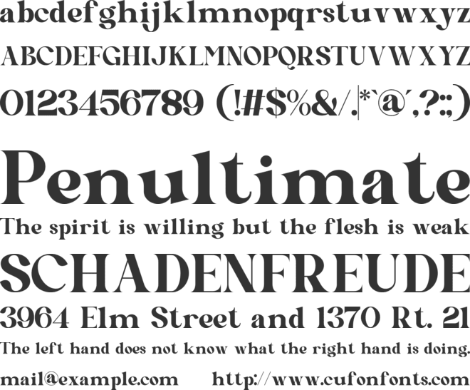 Galcia Rechas font preview