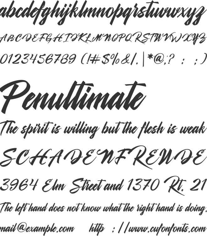 Routherghost font preview