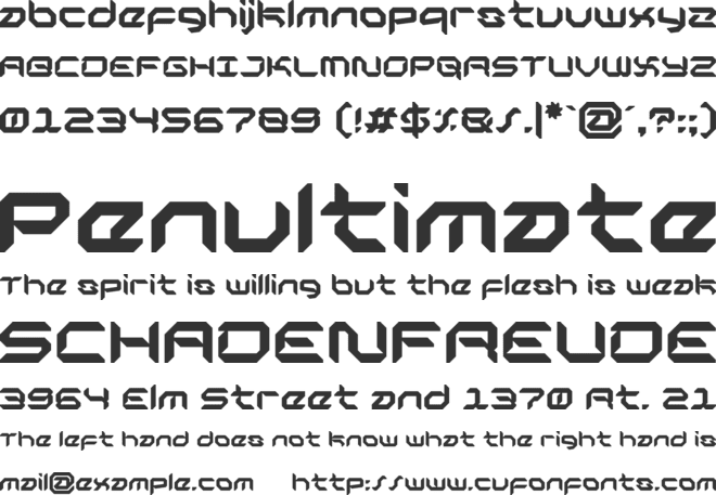 Aeonika font preview