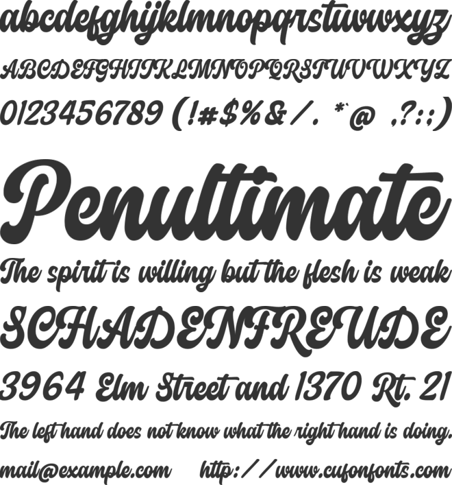 Chicago Athletic font preview