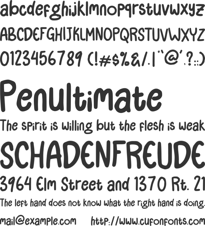 HUMBLEJOY font preview