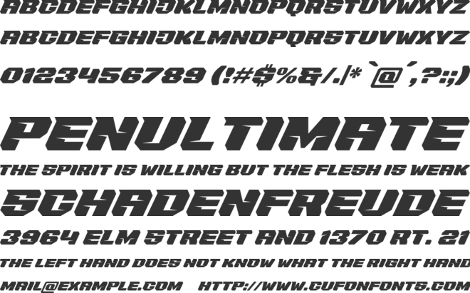 Crows Driven font preview