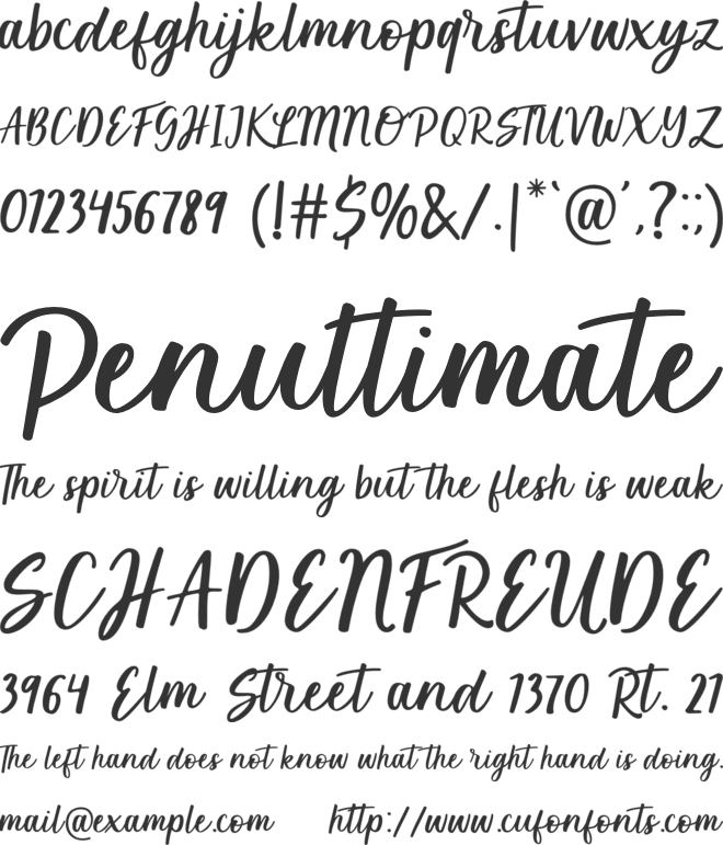 Lilybulle font preview