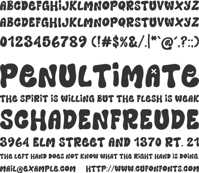 Bloob Waves font preview