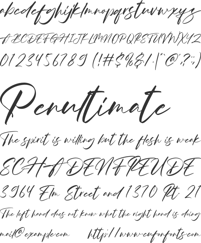 Arianthea Signature font preview