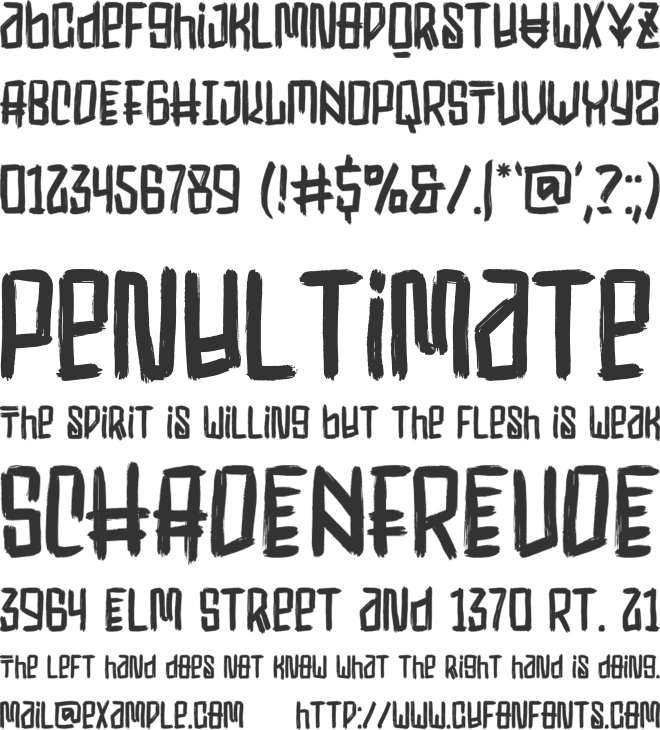 Aborne font preview