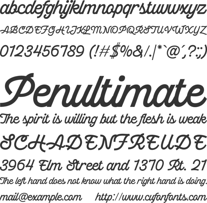 Cute Sealion font preview