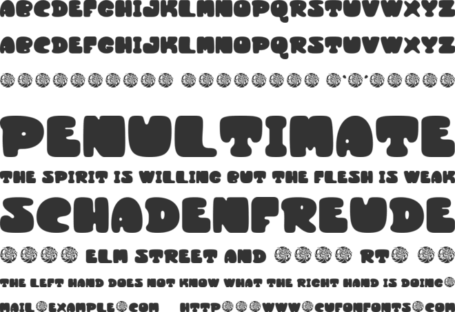 GF Fatstar font preview