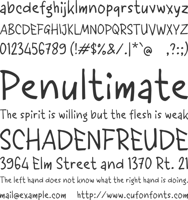 Paaguff font preview