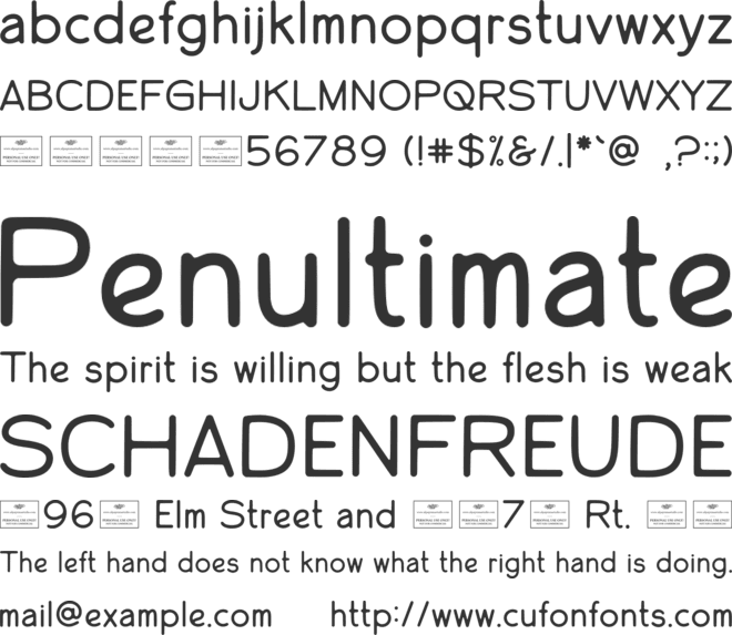 Quarter Free font preview