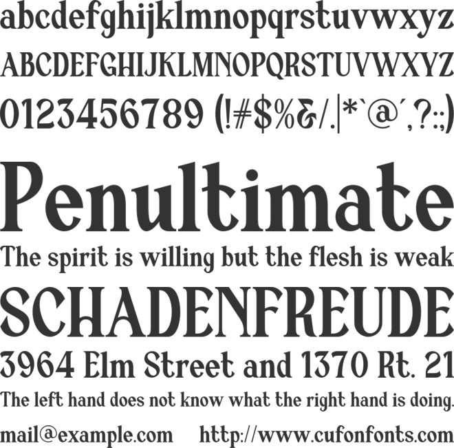 FRIDIE font preview