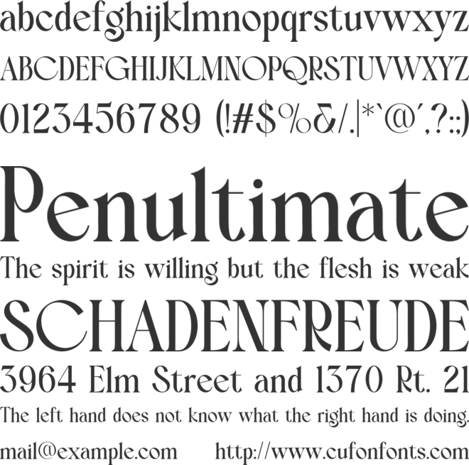 DISCA font preview