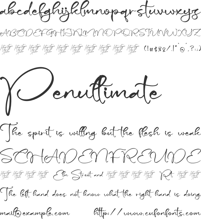 Beathovy Skiny font preview