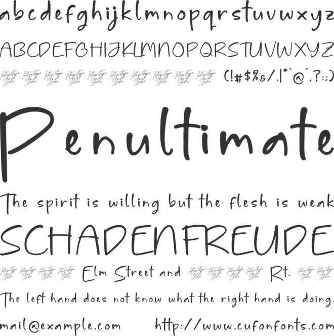 Footsteps Jimie font preview