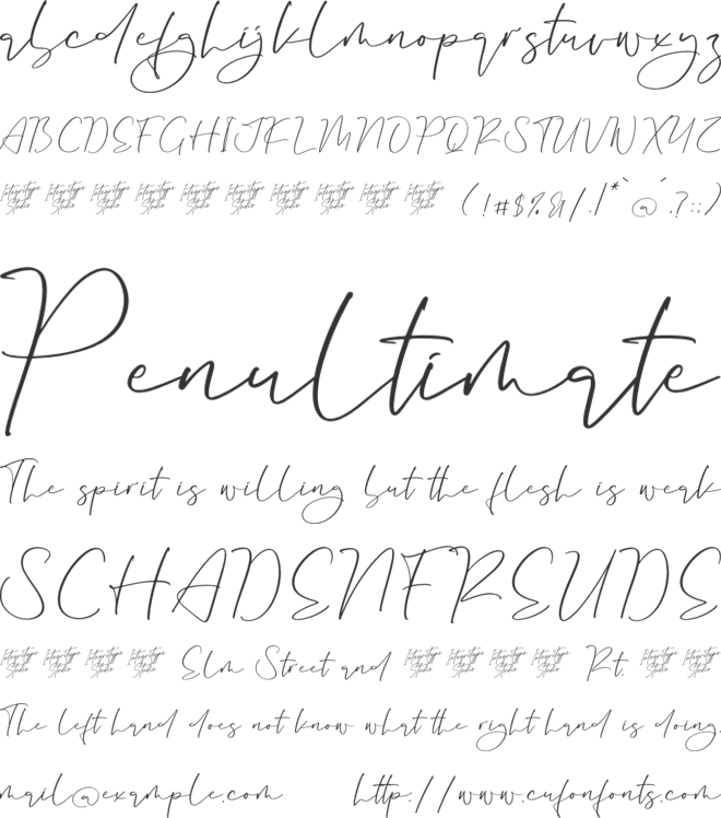 Phantom Tablles font preview