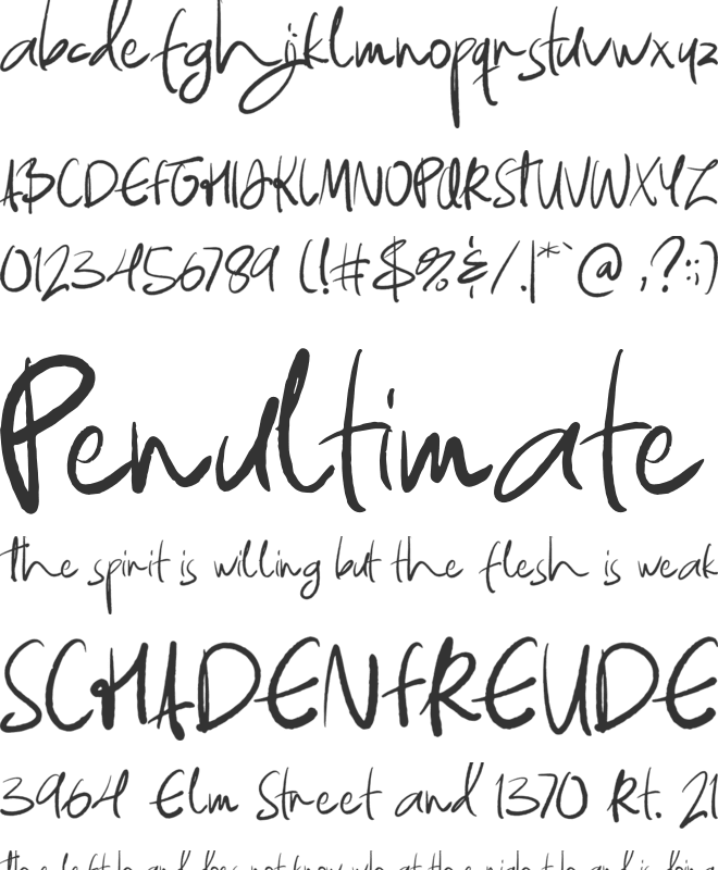 Cherished Memories font preview